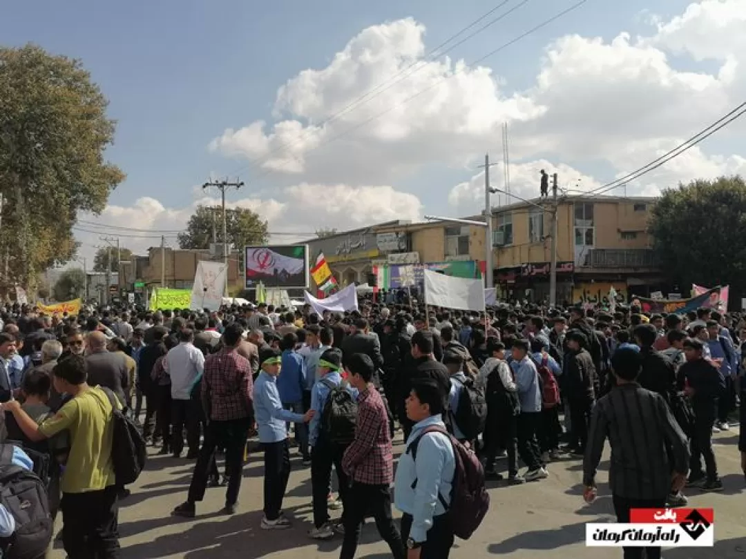 راهپیمایی مردم بافت در حمایت از کودکان غزه